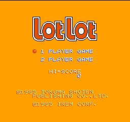 Lot Lot (Japan) Title Screen